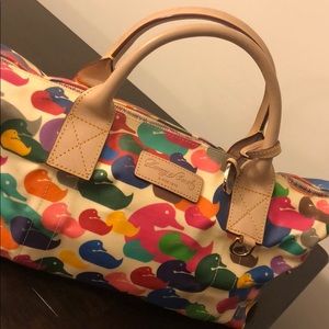 Dooney & Bourke Multi Color Signature Duck Satchel